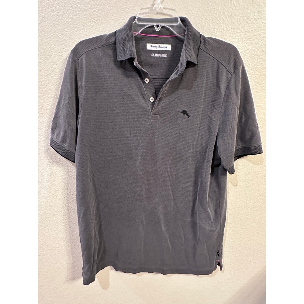 Tommy Bahama IslandZone Polo‎ Shirt Mens Size S/P Short Sleeve Gray